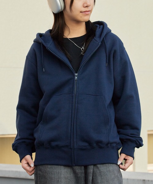 CROSS & STITCH（クロスステッチ）の「CROSS&STITCH/クロスアンドステッチ レギュラーウェイトジップパーカー 裏毛 ユニセックス ベーシック フーディー（パーカー・メンズ・ブラック/ネイビー/レッド/オートミール/ヘザーグレー・M/S/L/XL/XXL）」の21枚目の写真