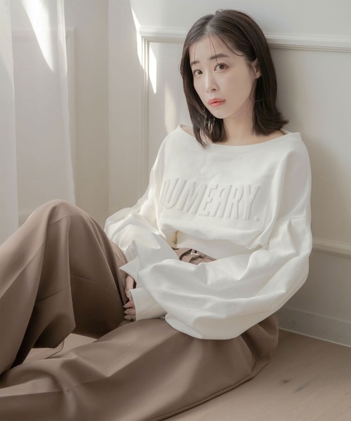 qumerry.（キュメリ）の「ドロップショルダースウエットプルオーバー（スウェット・レディース・ホワイト/オートミール/グレー/ダークブラウン・FREE）」の22枚目の写真