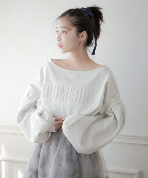 qumerry.（キュメリ）の「ドロップショルダースウエットプルオーバー（スウェット・レディース・ホワイト/オートミール/グレー/ダークブラウン・FREE）」の7枚目の写真