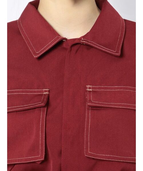 jouetie(ジュエティ)の「カラーステッチオールインワン(つなぎ/オールインワン・レディース・ブラック/ボルドー/パープル・MEDIUM)」の7枚目の写真