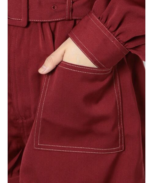 jouetie(ジュエティ)の「カラーステッチオールインワン(つなぎ/オールインワン・レディース・ブラック/ボルドー/パープル・MEDIUM)」の9枚目の写真