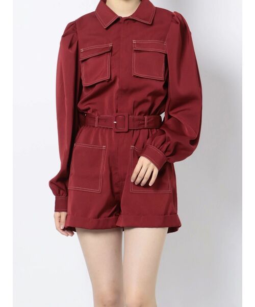 jouetie(ジュエティ)の「カラーステッチオールインワン(つなぎ/オールインワン・レディース・ブラック/ボルドー/パープル・MEDIUM)」の17枚目の写真