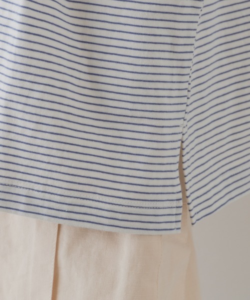 WHIMSIC（ウィムジック）の「【UNISEX/WEB限定】マイクロボーダーロングスリーブTEE（Tシャツ/カットソー・メンズ・ホワイト系その他2/グレー/ホワイト系その他・FREE）」の15枚目の写真