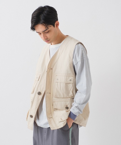 WHIMSIC（ウィムジック）の「【UNISEX/WEB限定】マイクロボーダーロングスリーブTEE（Tシャツ/カットソー・メンズ・ホワイト系その他2/グレー/ホワイト系その他・FREE）」の13枚目の写真