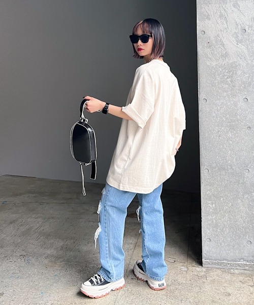 PAGEBOY（ページボーイ）の「ルーズルーズT（Tシャツ/カットソー・レディース・オートミール/ミント/イエロー/オフホワイト/ブラック・FREE）」の19枚目の写真