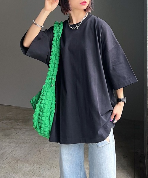 PAGEBOY（ページボーイ）の「ルーズルーズT（Tシャツ/カットソー・レディース・オートミール/ミント/イエロー/オフホワイト/ブラック・FREE）」の10枚目の写真