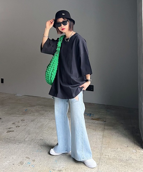 PAGEBOY（ページボーイ）の「ルーズルーズT（Tシャツ/カットソー・レディース・オートミール/ミント/イエロー/オフホワイト/ブラック・FREE）」の14枚目の写真