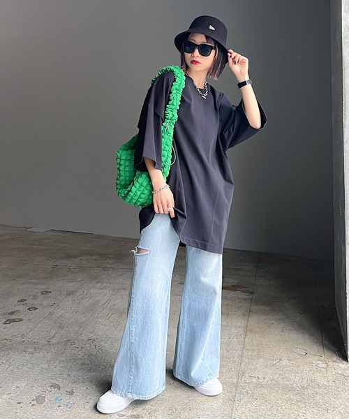 PAGEBOY（ページボーイ）の「ルーズルーズT（Tシャツ/カットソー・レディース・オートミール/ミント/イエロー/オフホワイト/ブラック・FREE）」の15枚目の写真