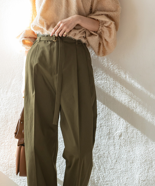 Noble（ノーブル）の「ハイウエストチノパンツ（スラックス