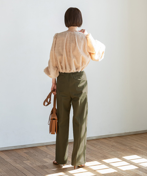 Noble（ノーブル）の「ハイウエストチノパンツ（スラックス