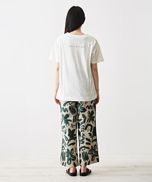 TOBILA（トビラ）の「リネンレーヨンフラワープリントワイドイージーパンツ（その他パンツ・レディース・グリーン/ブラウン/ブラック・M）」の16枚目の写真