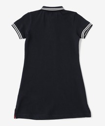 トミーヒルフィガー◇ブロックストライプポロワンピース◆赤×黒 トミー ヒルフィガー TOMMY HILFIGER オープンプラケットフライ
