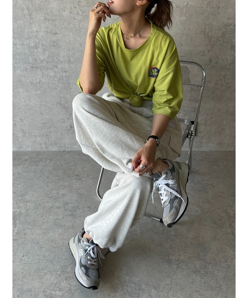 owndaily（オンデイリー）の「DrplayerオーバーザイズロゴＴシャツ（Tシャツ/カットソー・レディース・ブラック/ホワイト/グリーン/パープル・FREE）」の17枚目の写真