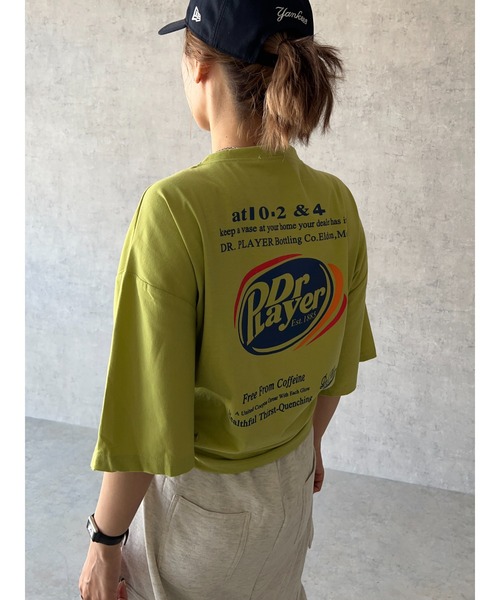 owndaily（オンデイリー）の「DrplayerオーバーザイズロゴＴシャツ（Tシャツ/カットソー・レディース・ブラック/ホワイト/グリーン/パープル・FREE）」の18枚目の写真