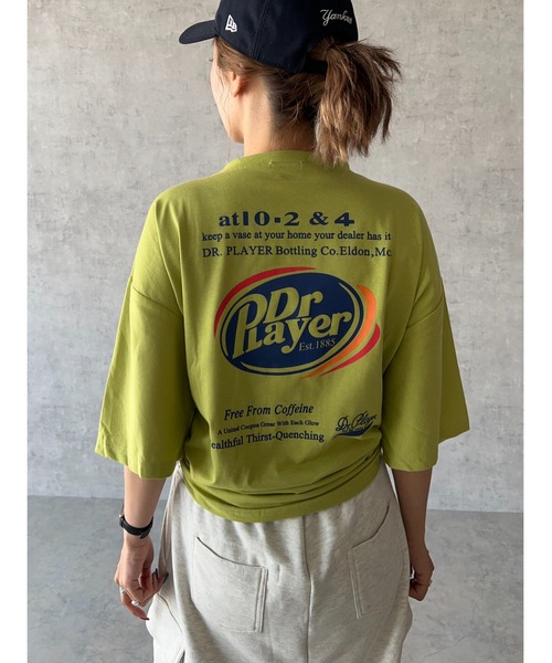 owndaily（オンデイリー）の「DrplayerオーバーザイズロゴＴシャツ（Tシャツ/カットソー・レディース・ブラック/ホワイト/グリーン/パープル・FREE）」の19枚目の写真