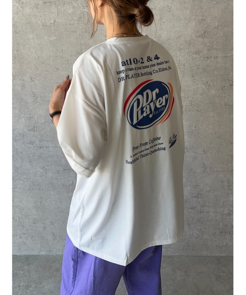 owndaily（オンデイリー）の「DrplayerオーバーザイズロゴＴシャツ（Tシャツ/カットソー・レディース・ブラック/ホワイト/グリーン/パープル・FREE）」の12枚目の写真