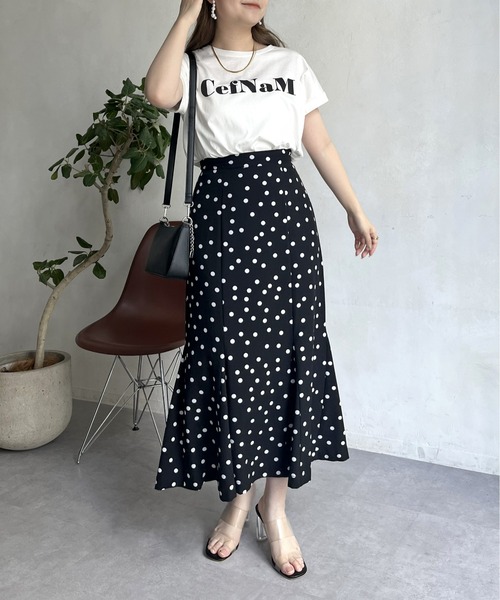 prose verse（プロズヴェール）の「ドライタッチシルケットロゴTシャツ（Tシャツ/カットソー・レディース・モカ/ブラック/オフホワイト・ﾌﾘ-）」の8枚目の写真