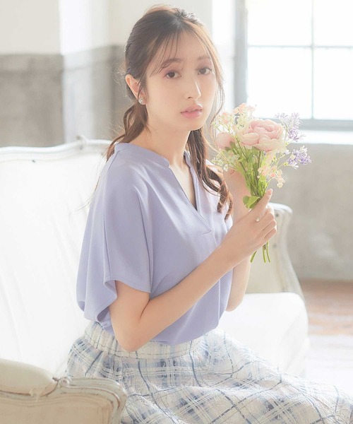 スキッパーＴシャツブラウス