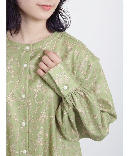 Samansa Mos2 blue（サマンサモスモスブルー）の「ドット花柄ワンピース（ワンピース・レディース・グリーン/ネイビー/ベージュ・ﾌﾘ-）」の17枚目の写真