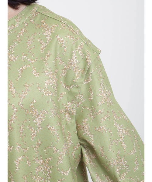 Samansa Mos2 blue（サマンサモスモスブルー）の「ドット花柄ワンピース（ワンピース・レディース・グリーン/ネイビー/ベージュ・ﾌﾘ-）」の18枚目の写真