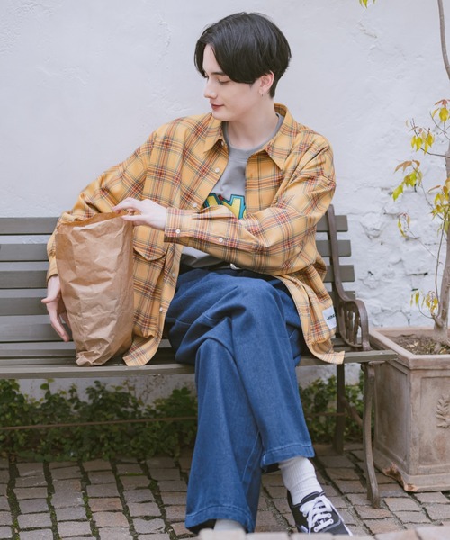 JINCL（ジンクル）の「flap pocket oxford shirts（シャツ/ブラウス・メンズ・ネイビー/ホワイト/イエロー系その他/グリーン/イエロー/パープル/ブルー・J/FREE）」の7枚目の写真