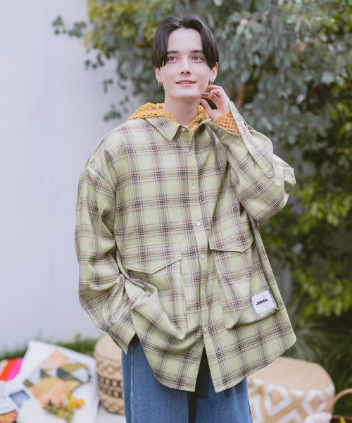 JINCL（ジンクル）の「flap pocket oxford shirts（シャツ/ブラウス・メンズ・ネイビー/ホワイト/イエロー系その他/グリーン/イエロー/パープル/ブルー・J/FREE）」の22枚目の写真
