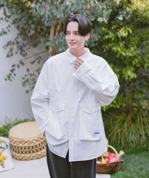 JINCL（ジンクル）の「flap pocket oxford shirts（シャツ/ブラウス・メンズ・ネイビー/ホワイト/イエロー系その他/グリーン/イエロー/パープル/ブルー・J/FREE）」の8枚目の写真