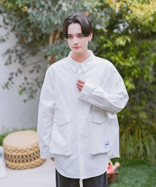 JINCL（ジンクル）の「flap pocket oxford shirts（シャツ/ブラウス・メンズ・ネイビー/ホワイト/イエロー系その他/グリーン/イエロー/パープル/ブルー・J/FREE）」の9枚目の写真