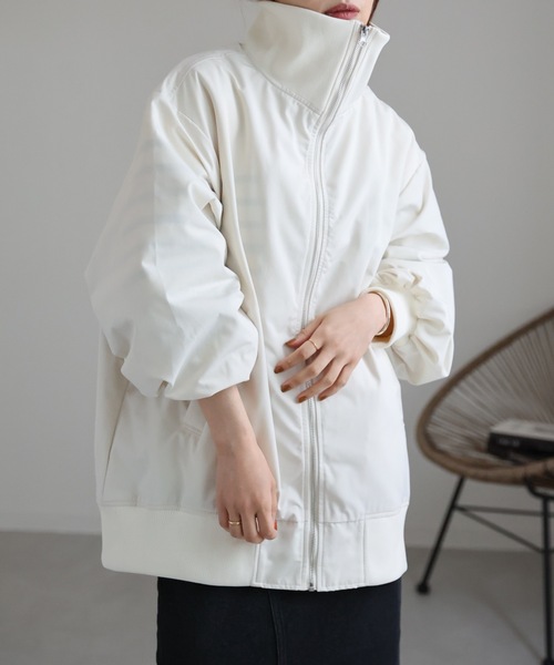 ap retro（アプレトロ）の「カラーリブスタンドブルゾン（ブルゾン・レディース・アイボリー/ブラック/カーキ・FREE）」の11枚目の写真