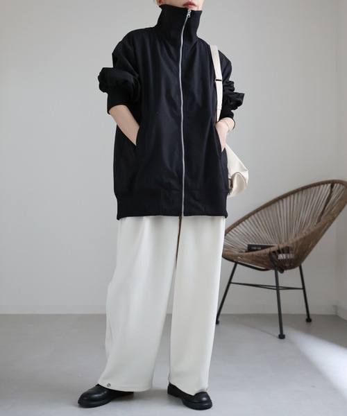 セール】カラーリブスタンドブルゾン（ブルゾン）｜ap retro