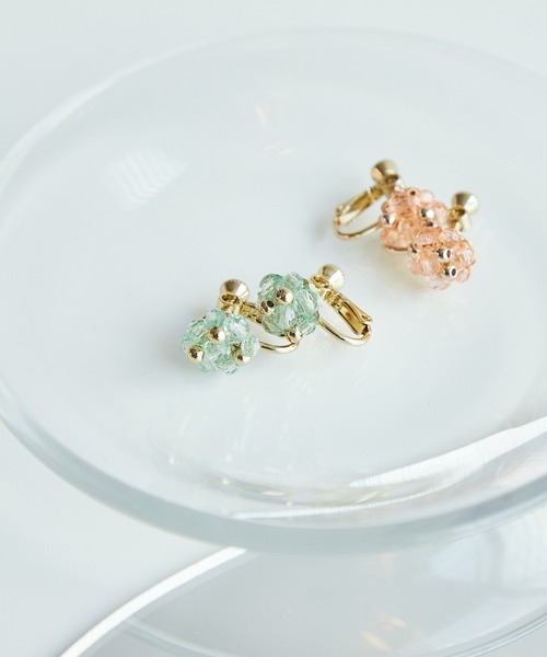 ROPE' PICNIC（ロペピクニック）の「ミニカラービーズフラワーイヤリング（イヤリング・レディース・ブルー系その他4/ピンク系その他2・FREE）」の2枚目の写真