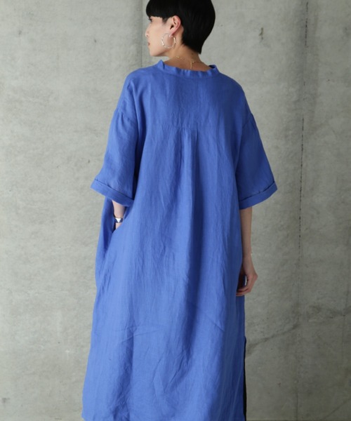 ROSE BUD（ローズバッド）の「リネンプルオーバーワンピース（ワンピース・レディース・ブラック/イエロー/ブルー・FREE）」の11枚目の写真