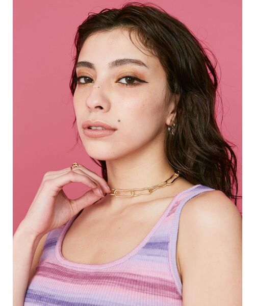 EVRIS（エヴリス）の「DEFORMATION CHAIN ネックレス（ネックレス・レディース・シルバー/ゴールド・FREE）」の3枚目の写真