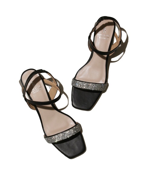 ROPE' PICNIC（ロペピクニック）の「ビジューバーストラップローヒールサンダル（サンダル・レディース・ブラック/キナリ・23.0cm/23.5cm/24.0cm/24.5cm）」の9枚目の写真