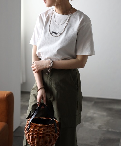 Bonjour Sagan(ボンジュールサガン)の「AbilityロゴTシャツ(Tシャツ/カットソー・レディース・ブラック/グリーン・FREE)」の7枚目の写真