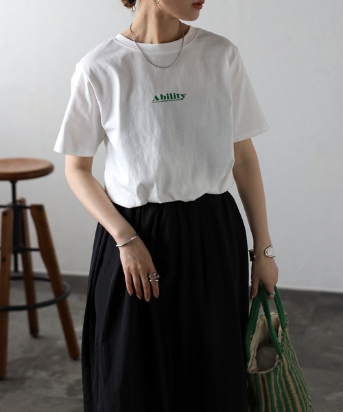 Bonjour Sagan(ボンジュールサガン)の「AbilityロゴTシャツ(Tシャツ/カットソー・レディース・ブラック/グリーン・FREE)」の18枚目の写真