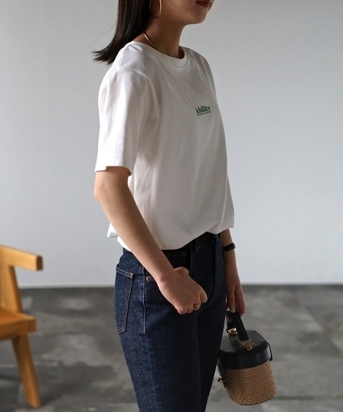 Bonjour Sagan(ボンジュールサガン)の「AbilityロゴTシャツ(Tシャツ/カットソー・レディース・ブラック/グリーン・FREE)」の13枚目の写真