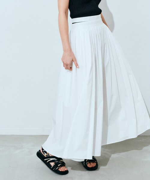 CODE A（コードエー）の「W belt volume skirt（スカート・レディース・ブラック/ホワイト・38/40/36/34）」の16枚目の写真