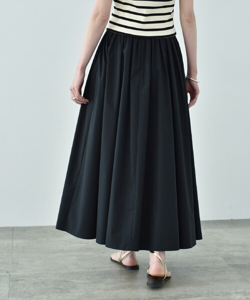 CODE A（コードエー）の「W belt volume skirt（スカート・レディース・ブラック/ホワイト・38/40/36/34）」の5枚目の写真