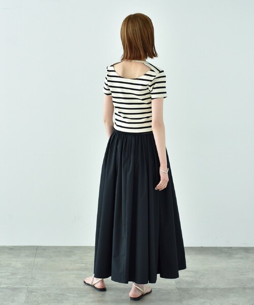 CODE A（コードエー）の「W belt volume skirt（スカート・レディース・ブラック/ホワイト・38/40/36/34）」の13枚目の写真