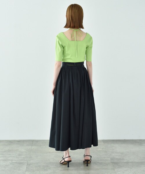 CODE A（コードエー）の「W belt volume skirt（スカート・レディース・ブラック/ホワイト・38/40/36/34）」の15枚目の写真