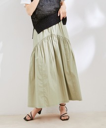 VIS | 【洗える】デザイン切替フレアスカート(スカート)