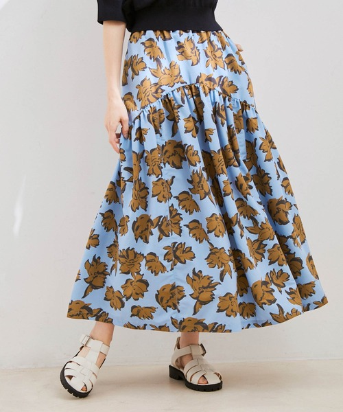 VIS（ビス）の「【洗える】デザイン切替フレアスカート（スカート・レディース・ブルー系その他6/ベージュ系その他/チャコールグレー・S/M）」の10枚目の写真