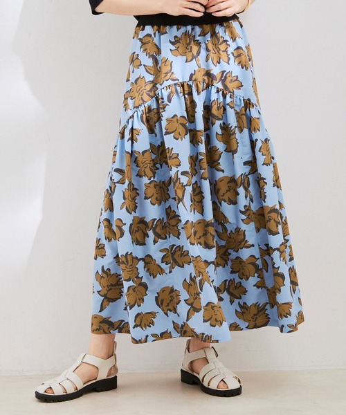 VIS（ビス）の「【洗える】デザイン切替フレアスカート（スカート・レディース・ブルー系その他6/ベージュ系その他/チャコールグレー・S/M）」の8枚目の写真