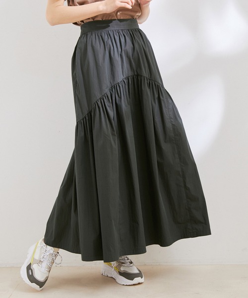 VIS（ビス）の「【洗える】デザイン切替フレアスカート（スカート・レディース・ブルー系その他6/ベージュ系その他/チャコールグレー・S/M）」の11枚目の写真