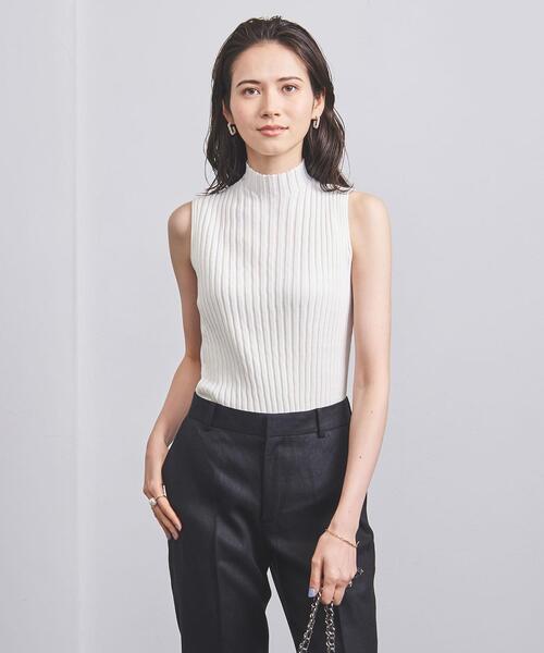 UNITEDARROWS リブ ハイネック ノースリーブニット UNITED ARROWS（ユナイテッドアローズ）の「リブ ハイネック