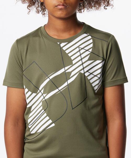 UNDER ARMOUR(アンダーアーマー)の「UAテック ショートスリーブTシャツ 〈スーパービッグロゴ〉(トレーニング/キッズ)(Tシャツ/カットソー・キッズ・カーキ・130cm/150cm/140cm/160cm/120cm)」の4枚目の写真