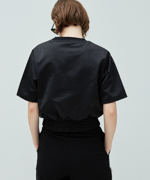 casane（カサネ）の「ダブルコードサテントップス（Tシャツ/カットソー・レディース・ホワイト/ブラック・FREE）」の7枚目の写真