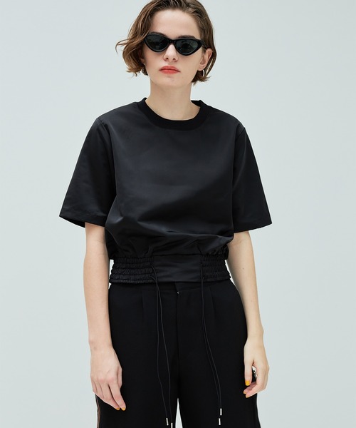 casane（カサネ）の「ダブルコードサテントップス（Tシャツ/カットソー・レディース・ホワイト/ブラック・FREE）」の8枚目の写真