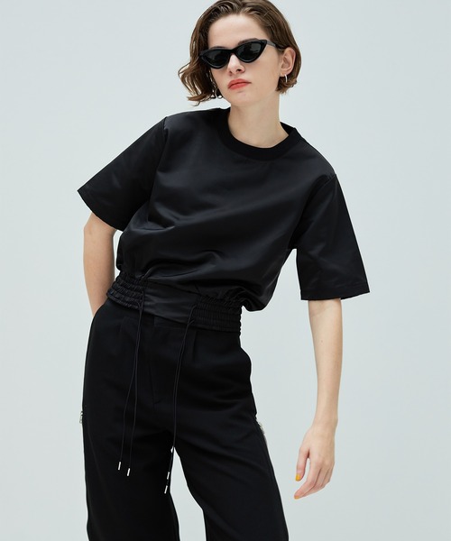 casane（カサネ）の「ダブルコードサテントップス（Tシャツ/カットソー・レディース・ホワイト/ブラック・FREE）」の10枚目の写真